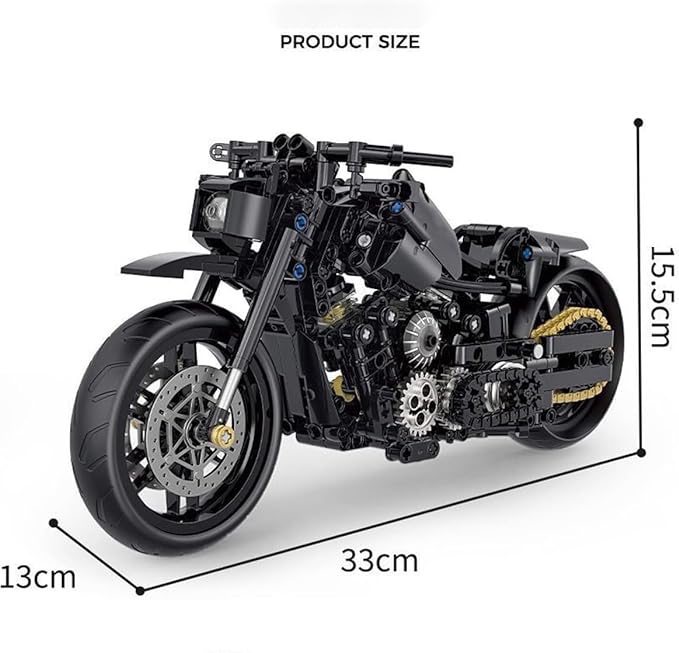 Motorcycle Toy Building Kits, 586Pcs Motorcycle Building Block Set, Motorbike Model Stem Building Bricks Sets Toy Gift for Kids Adult, Compatible with Major Brands