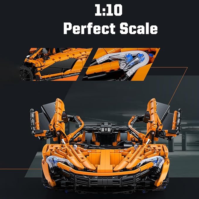 McLaren P1 Super Sports Car  Building Blocks - 1:10 Scale Technology Speed Champian Collection Car and Construction Toy for Adults Men(3617 Pcs)