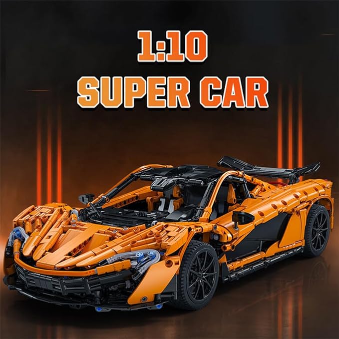 McLaren P1 Super Sports Car  Building Blocks - 1:10 Scale Technology Speed Champian Collection Car and Construction Toy for Adults Men(3617 Pcs)